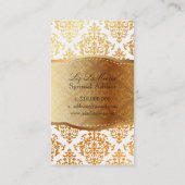 ピックスデザインの偽物の金色のジョセフィーヌダマスク/DIYカラー 名刺 (裏面)