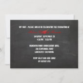 ピックスデザインの黒板卒業式 招待状 (裏面)