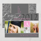 ピックスデザインズのオリジナルカラー、２０１Ｘ年卒業生発表 招待状 (正面/裏面)