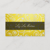 ピックスデザインズのカップケーキは、渦巻き模様に金色がアクセントになっています。 名刺 (裏面)