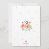 ピックスデザインズのガーデンローズ水彩 バット・ミッツヴァ 招待状 (裏面)