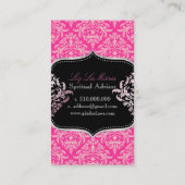 ピックスデザインズのピンクセリーヌダマスク/DIYカラー 名刺 (裏面)