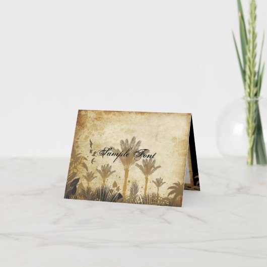 ピックスデザインズのヴィンテージパーム/DIYフォント+カラー！ サンキューカード (正面)