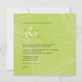 ピックスデザインズの手のひら型の葉のシルエット 招待状 (裏面)