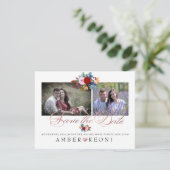 ピックスデザインズの水彩フラワーでSave the Date セーブザデート (スタンド正面)