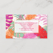 ピックスデザインズの雨林/DIY 背景色 名刺 (裏面)