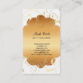 ピックスデザインズのDIY背景カラー/フィリグリーの渦巻き 名刺 (裏面)