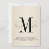 ピックスデザインズコンテンポラリー + エレガント / ブラック + ホワイト 招待状 (裏面)