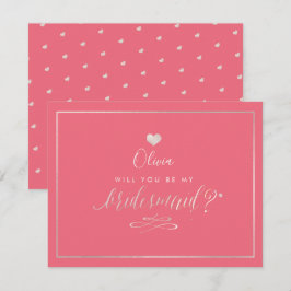 ピックスデザインズ イリデセント ブラッシュ ピンク、ブライズメイド 招待状