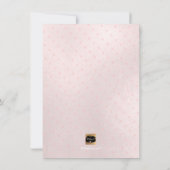 ピックスデザインズ イリデセント ブラッシュ ピンク 2019 卒業パーティー 招待状 (裏面)