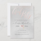 ピックスデザインズ イリデセント ブラッシュ ピンク 2019 卒業パーティー 招待状 (正面)