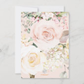 ピックスデザインズ ウォーターカラー ブラッシュ ローズ ウェディング 招待状 (裏面)