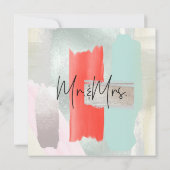 ピックスデザインズ ウォーターカラー リビングコーラル シーフォーム ミスト 招待状 (裏面)