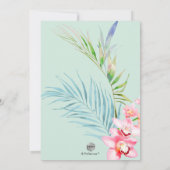 ピックスデザインズ オーキッド アイル トロピカル ウェディング 招待状 (裏面)