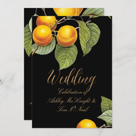 ピックスデザインズ オーチャード/ピーチ/ルドゥーテ 招待状 (正面/裏面)