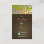 ピックスデザインズ オートクチュール ダマスク, フェイクシルバー 名刺 (裏面)