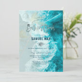 ピックスデザインズ サーフィン アップ ビーチ バー ミッツヴァ 招待状 (スタンド正面)