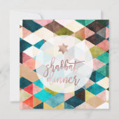 ピックスデザインズ シャバット 水彩幾何学 三角形 招待状 (正面)