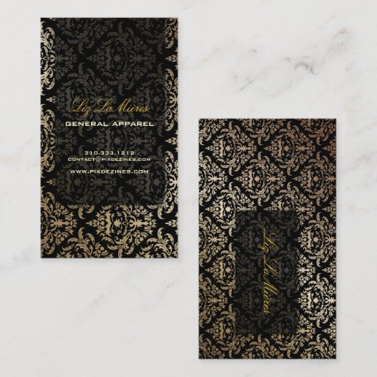 ピックスデザインズ セリーヌ ダマスク 名刺 (正面/裏面)