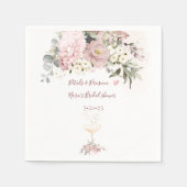 ピックスデザインズ ダスティ ローズのチャンピーングラス ナプキン スタンダードカクテルナプキン (正面)