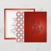 ピックスデザインズ ダブルハピネス チャイニーズウェディング 招待状 (正面/裏面)