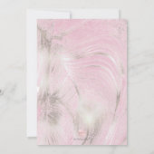 ピックスデザインズ デザート ストーン ブラッシュ ピンク シルバー 招待状 (裏面)