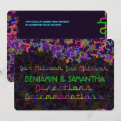 ピックスデザインズ ネオン/グランジ スターズ/ディレクションズ 招待状 (正面/裏面)