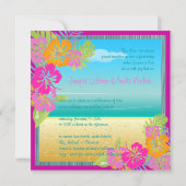 ピックスデザインズ ハイビスカス/ビーチ・DIYカラー 招待状 (裏面)