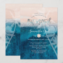 ピックスデザインズ ビーチ パームツリー バット ミッツヴァ 招待状