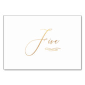 ピックスデザインズ フォーゴールド ロマンチック カリグラフィー ファイブ ５ テーブルナンバー (裏面)