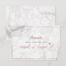 ピックスデザインズ フォー ローズ ゴールド ウィル ユー メイド オブ オナー 招待状