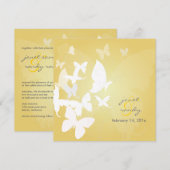 ピックスデザインズ フラッタリング バイ... 白い/プラムの蝶 招待状 (正面/裏面)