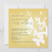 ピックスデザインズ フラッタリング バイ... 白い/プラムの蝶 招待状 (裏面)