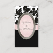 ピックスデザインズ ブラックベルベット バロック ダマスク 名刺 (裏面)