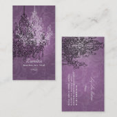 ピックスデザインズ ブラック+ホワイト シャンデリア / DIY 背景 名刺 (正面/裏面)