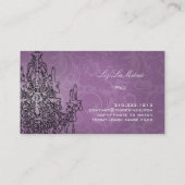 ピックスデザインズ ブラック+ホワイト シャンデリア / DIY 背景 名刺 (裏面)