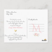 ピックスデザインズ ブラッシュ 水彩花の女の子の誕生 ポストカード (裏面)