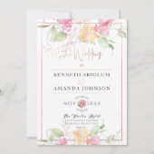 ピックスデザインズ ブラッシング ロマンス, 水彩の花 招待状 (正面)