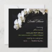 ピックスデザインズ ホワイト オーキッド ブライダルシャワー 招待状 (裏面)