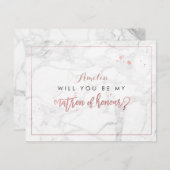 ピックスデザインズ マーブル/フェイク ローズゴールド ウィルユービー 招待状 (正面/裏面)