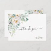 ピックスデザインズ モノグラム 水彩 ペオニー アネモネ サンキューカード (正面/裏面)