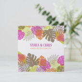 ピックスデザインズ モンステラ トロピカル フォリア / DIY カラー 招待状 (スタンド正面)