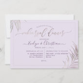 ピックスデザインズ モーブ パームズ リハーサル ディナー 招待状 (正面)