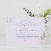 ピックスデザインズ モーブ パームズ リハーサル ディナー 招待状 (スタンド正面)