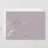 ピックスデザインズ モーブ パームズ リハーサル ディナー 招待状 (裏面)