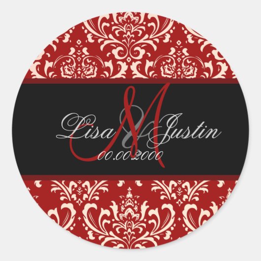 ピックスデザインズ ロッシ ダマスク オーダーメイドカラー!!!! ラウンドシール (正面)