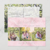 ピックスデザインズ ローズクォーツ セーブ・ザ・デート / ブラッシュ コンフェッティ ポストカード (正面/裏面)