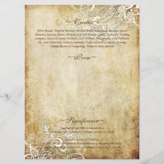 ピックスデザインズ ヴィンテージクリームスワールズ プログラム (正面)