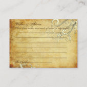 ピックスデザインズ ヴィンテージクリーム スワール ウィッシングウェル アドバイスカード (裏面)