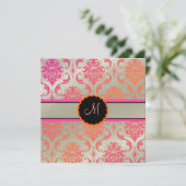ピックスデザインズ ヴェンドーム ダマスク /パッション ピンク 招待状 (スタンド正面)
